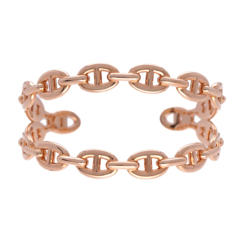 HERMES SH Coryedosian Bangle Black K18PG[Rose Gold]