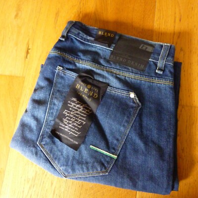 Blend Twister Jeans W40 L34 Slim Fit Narrow Leg Blue Denim NEW BNWT Free UK P+P