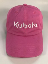 Kubota Pink Hat Mower Tractor Equipment Strapback Adjustable Baseball Cap VGC