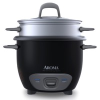 Aroma Housewares 6-cup (cooked) Pot-style Rice Cooker And Food Steamer Black ... on sale Aroma Housewares 6-cup (cooked) Pot-style Rice Cooker And Food Steamer Black ... on sale