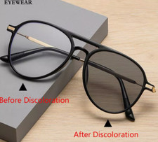 Men TR90 Photochromic Progressive Reading Glasses Full Rim Pilot Sunglasses Hot