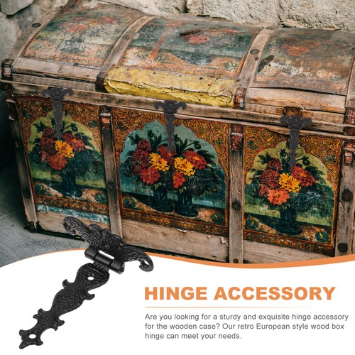 4PCS Wooden Box Hinge Doors Retro European Style Box DIY Hinge Accessories - Picture 4 of 12