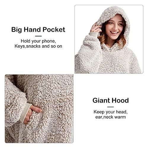 HORIMOTE HOME Cozy Sherpa Wearable Blanket Hoodie for Adults Women Men Kids  Gift | eBay