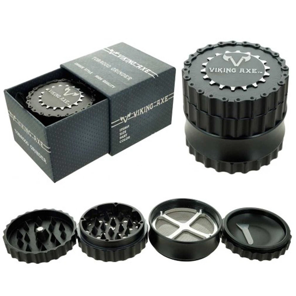 New Design Aluminum Chain Tobacco Grinder 2.5" 4 PC Spice Crusher Extra Screen B
Opens in a new wind