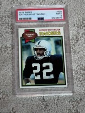 1979 TOPPS FOOTBALL CARD PSA 9 ARTHUR WHITTINGTON OAKLAND RAIDERS
