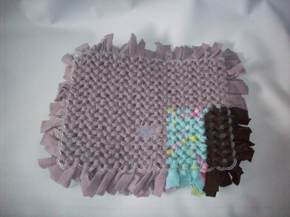 Dog Snuffle Mat Medium size grey Hand made Fleece - Image 2 of 2