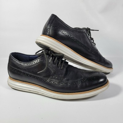 Cole Haan Black Wingtip Oxford with White Sole Lunargrand 11 W Worn Once Quick Look: Cole Haan LunarGrand Longwing - Black/White  main image 4
