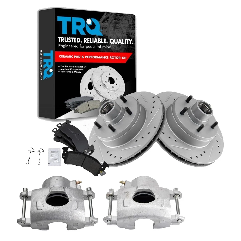TRQ новый передние металлические колодки производительность ротора и суппорта набор для 1991-1996 Chevy - Изображение 2 из 4