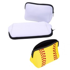 Sublimation Blanks White Neoprene Multipurpose Makeup Bags,Pencil Bag DIY Gift