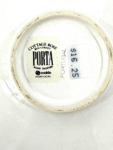 Molde Pottery Porta Cottage Rose Saucer Lot Of 2 NWT Portugal - Picture 7 of 7