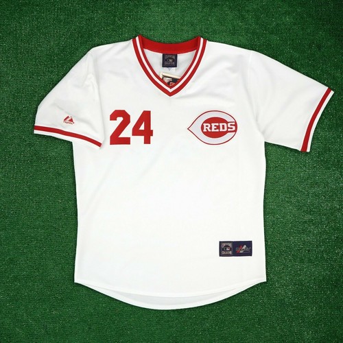 Tony Perez signed Cincinnati Reds Cooperstown Home White Throwbakck Jersey BAS - Picture 2 of 6