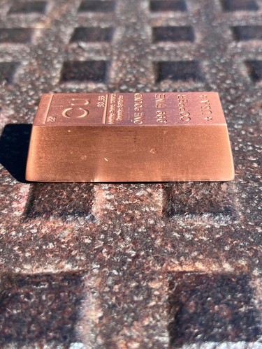 1 Pound lb Copper Bar-16 oz Trapezoid Copper Bullion/.999 Element Copper/454g Cu - Picture 9 of 14