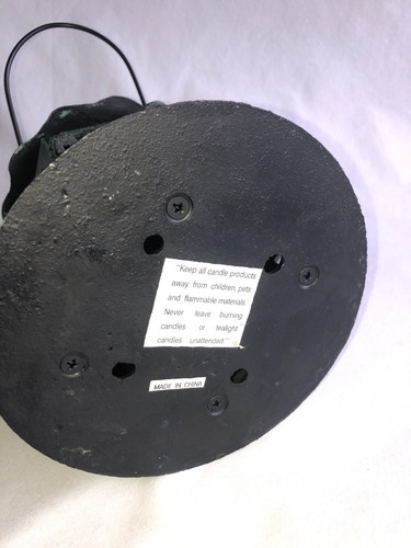 Vintage Reproduction Japanese Ikebana Cast Iron Garden Tea Light Lantern - Picture 8 of 9