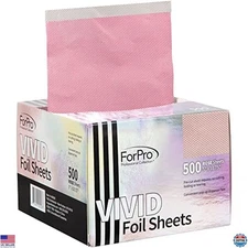 ForPro Vivid Rose Embossed Aluminum Foil Sheets - Pop-Up Dispenser, 500 Count