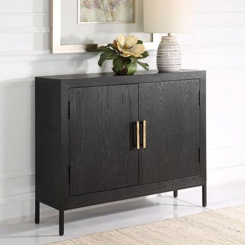 Uttermost Front Range Dark Oak 2 Door Cabinet - Picture 2 of 6