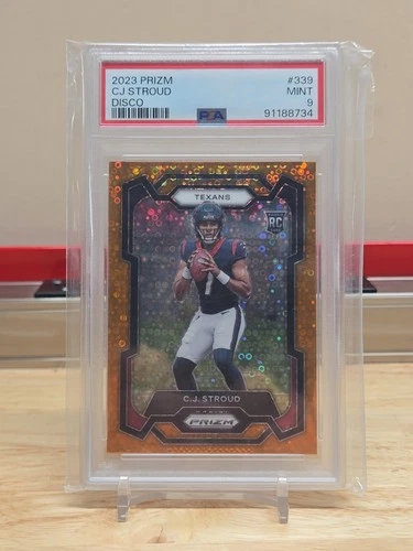 2023 PANINI PRIZM DISCO PRIZM #339 CJ STROUD ROOKIE RC PSA 9