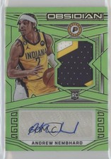 2022-23 Panini Obsidian Electric Etch Green Flood /20 Andrew Nembhard Auto 07mp