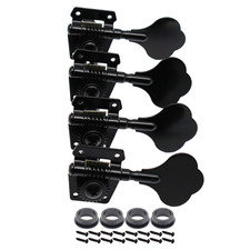 Vintage Open Style 4-strings Bass Tuning Pegs 4R Tuners Machines Heads Black