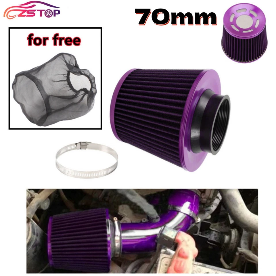 3in 76mm Purple High Flow Inlet Cold Air Intake