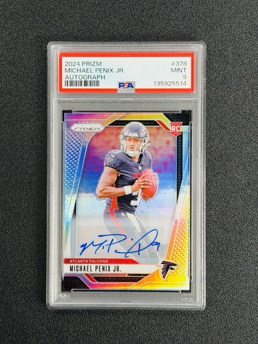 Michael Penix Jr. [Silver] #378 2024 Panini Prizm Autograph card