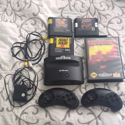 SEGA Genesis Classic Console 80 games Black wireless Controllers & 4 cartridges.