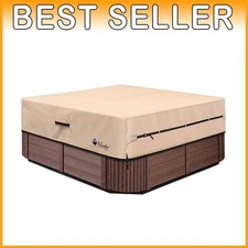 91"x91" Hot Tub Cover - 600D Polyester - Heavy Duty - Brown