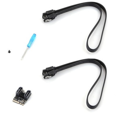 M.2 A+E Key To 2 Port SATA Extende Card M2 To Sata3.0 Expansion Key-A Key-E M.2