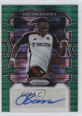 2023 Panini Prizm Premier League Signatures Green Pulsar Calvin Bassey Auto 1d3a