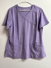Scrubstar Women  s Sz M Scrubs purple w/pockets V Neck NWOT
