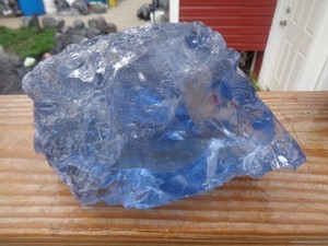 Glass Rock Slag Clear Sapphire Blue 6.14 lbs 31E Landscaping Aquarium