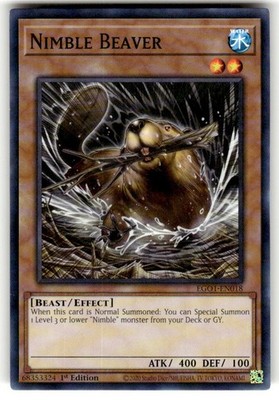 Yugioh! Nimble Beaver - EGO1-EN018 - Common - 1st Edition Near Mint, English