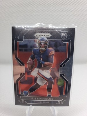 2021 Panini Chronicles - Prizm Black Justin Fields #PB-3 Silver Prizm (RC)