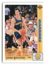 1991-92 Upper Deck #354b Sarunas Marciulionis Golden State Warriors