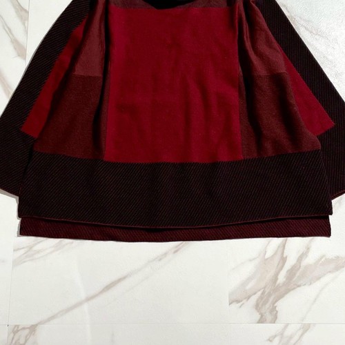 Suéter tejido cuello alto rojo/negro ISSEY MIYAKE 2019AW talla grande M/W - Imagen 14 de 24