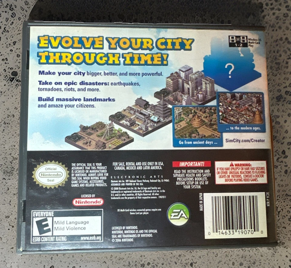 SIMCITY CREATOR NINTENDO DS GAME 3DS 2DS LITE DSI XL - Image 2 of 3