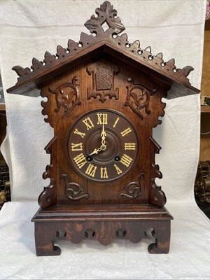 Cuckoo Clock Desktop Fusee 8 Day Movement ￼ Keeps Perfect Time  Very Nice Clock