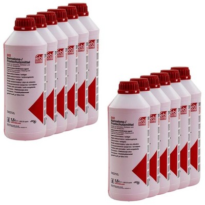 Kühlerfrostschutz Konzentrat Febi G12 12 X 1,5 Liter Rot für Audi Opel Seat VW