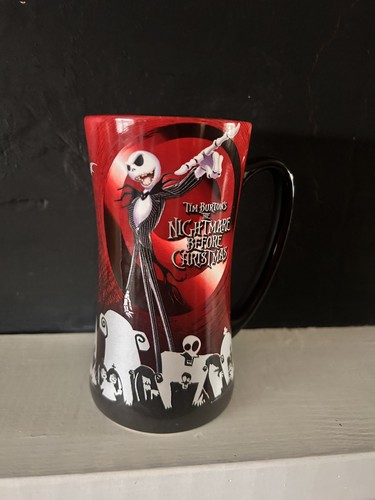 NIGHTMARE BEFORE CHRISTMAS Disney Store Tall Ceramic Mug Coffee Cup RARE VGC - Photo 1/4