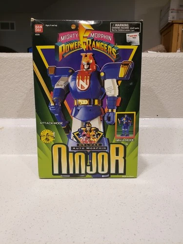 Vintage 1994 Mighty Morphin Power Rangers Deluxe Auto Morphin Ninjor Box
