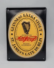 Guinness Extra Stout Sign Guinness Extra Stout Bottle Label Sign Metal Tin Gifts
