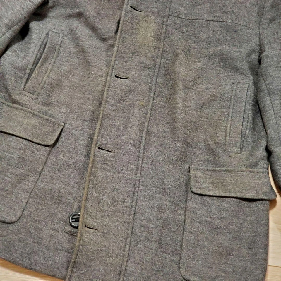 CORNELIANI Cashmere Coat Gray Men's 56 Italy Made Hooded - Image 3 of 4