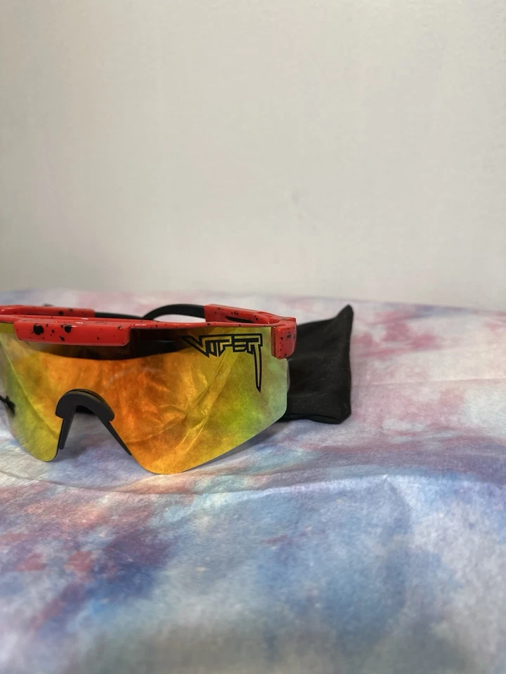 Pit Viper The Original Double Wide Sunglasses Red Splatter - Image 3 of 4