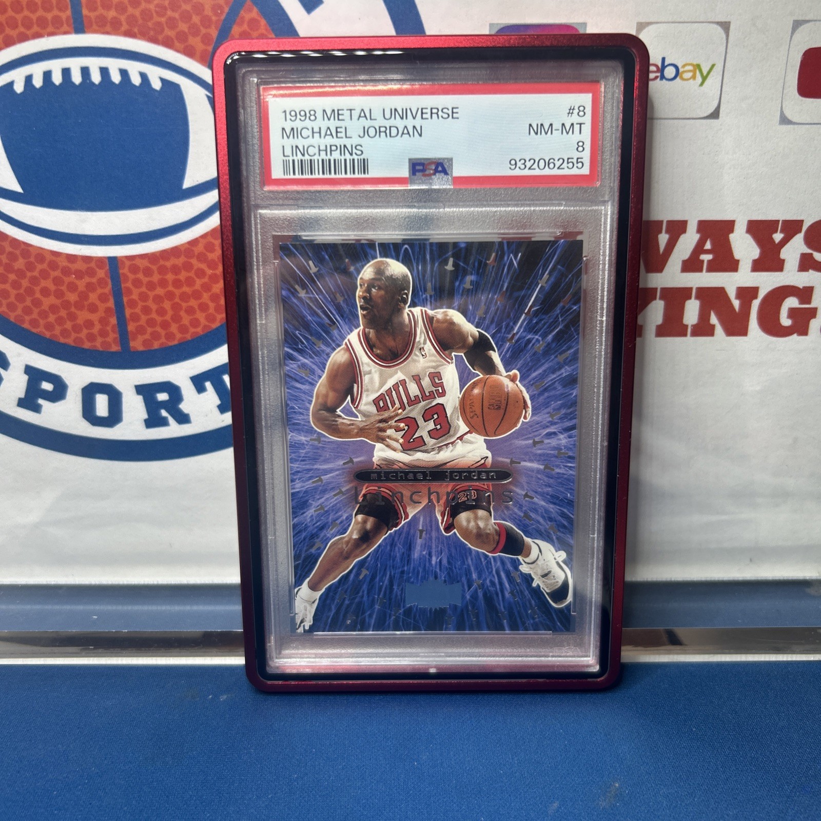 1998 Metal Universe Michael Jordan Linchpins PSA 8