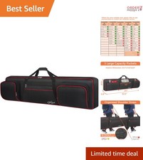 88 Key Keyboard Case Soft Padded Nylon Waterproof Guitar Gig Bag with Pockets