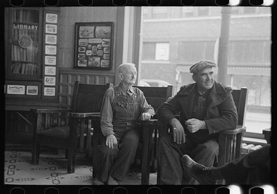 #ad Men in the lobby of the Great Northern Hotel Williston North Dakota $12.99