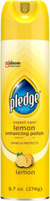 Pledge Enhancing Polish, Furniture Wood Spray, Lemon Scent, 9.7Oz