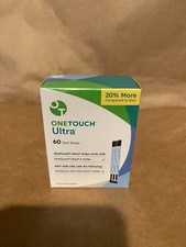 One Touch Ultra Blood Glucose Test Strips - 60 Count Exp 01/27 New Sealed
