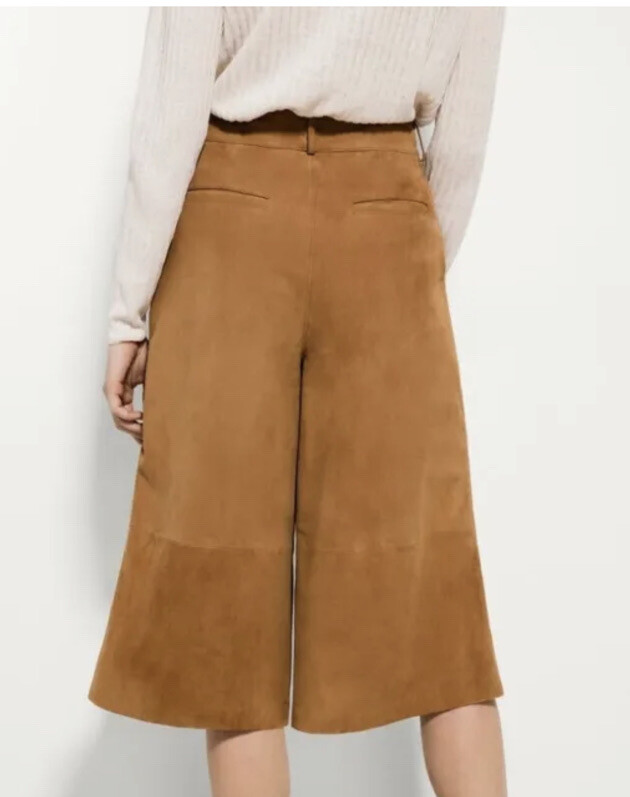 ☆ Massimo Dutti☆ Suede leather pants 05305515700 Suede