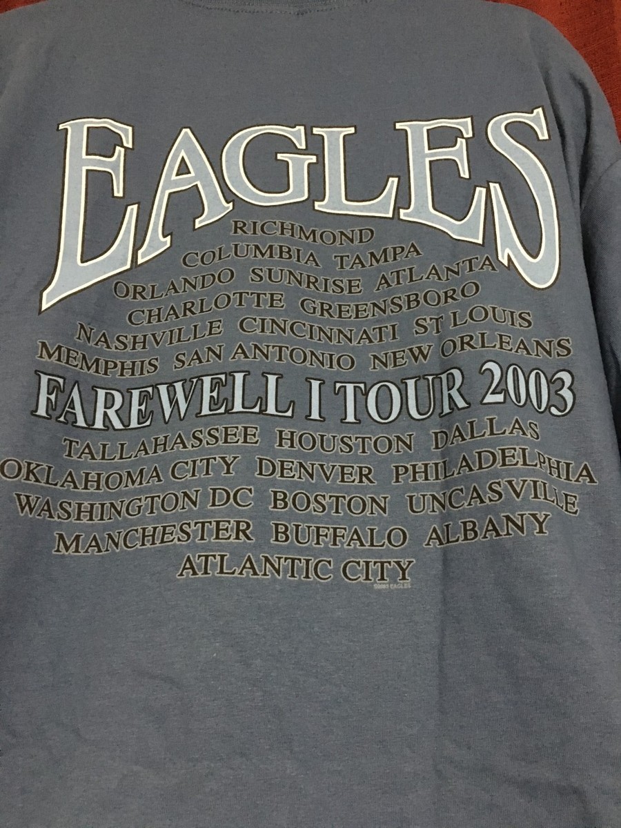 Eagles Farewell Tour 2003 T-Shirt XXL Blue Concert Shirt NEW