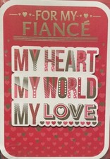 Large Fiancé Valentines Day Card / Valentines Day Card Fiance